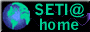 button that says seti @ home with earth on space background