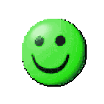a spinning lime green simley face emoji